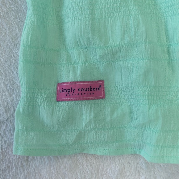 New Simply Southern Aqua/Mint Mini Skirt, Size Large - Picture 2 of 4